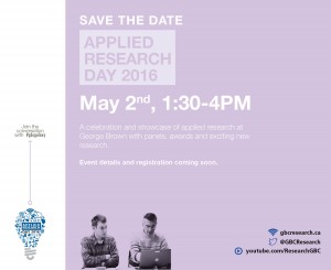 SaveTheDate AppliedResearchDay 2016