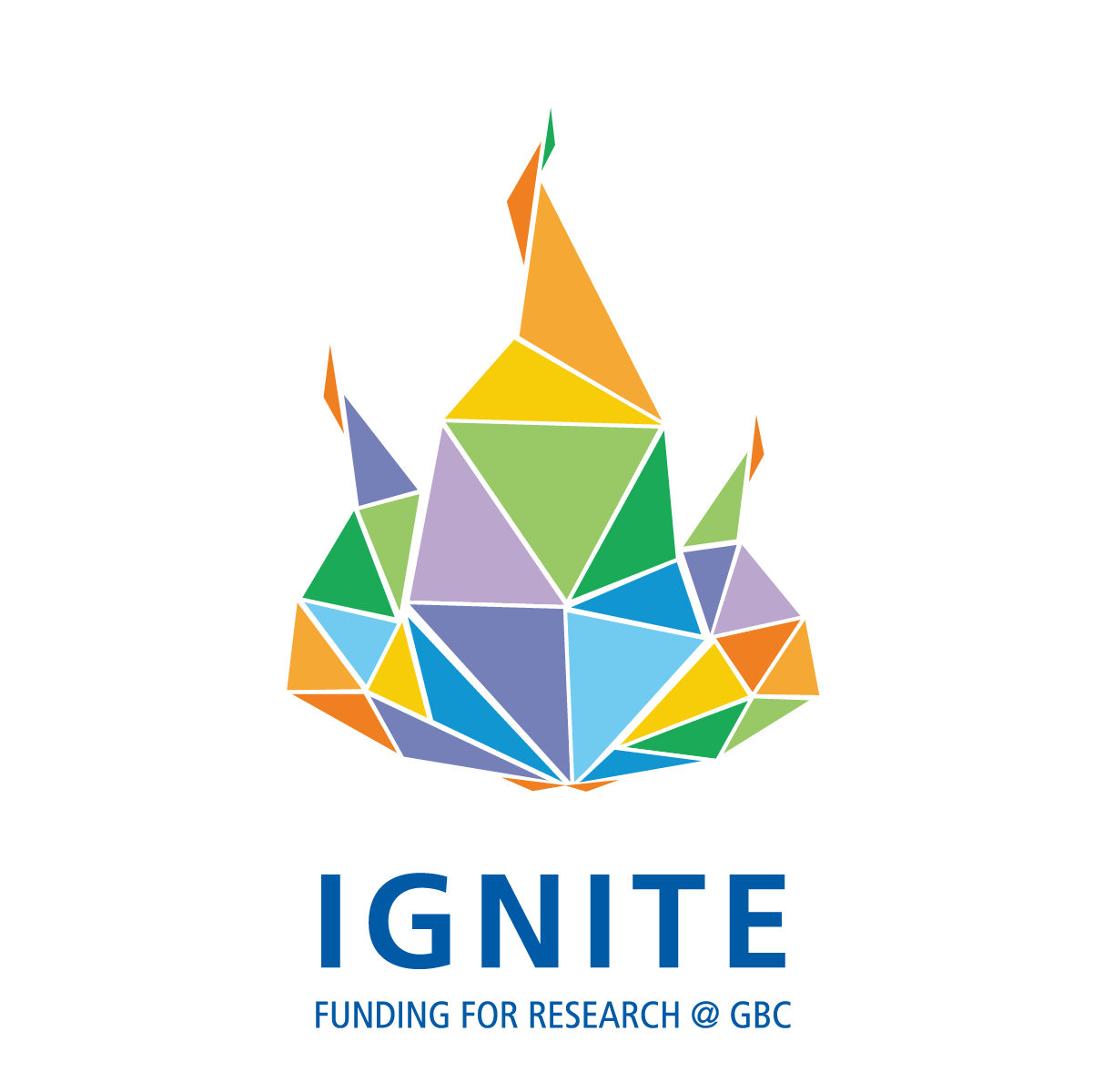 An image of geometric flames in George Brown colors. IGNITE FUNDING